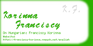 korinna franciscy business card